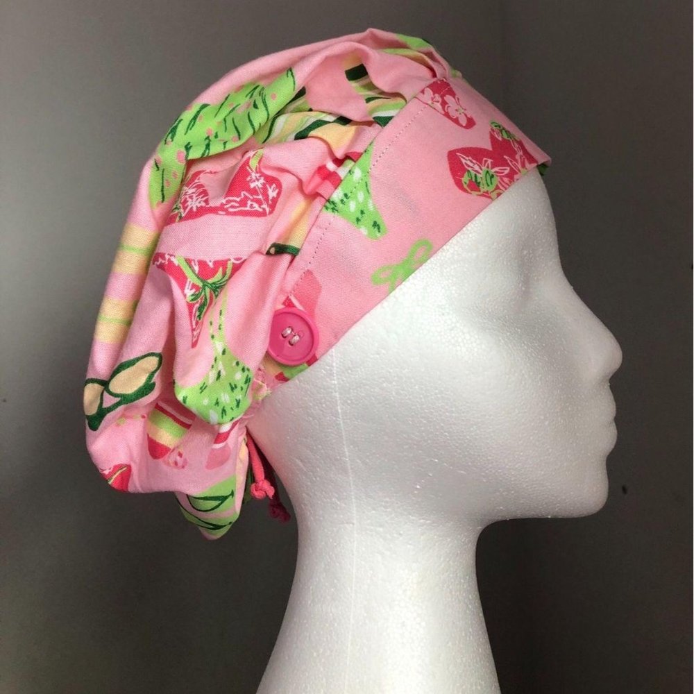 Women's Adjustable Surgical Bouffant /Cap w Buttons Bikini
